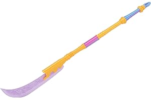VELATEMOR 3D Printed Axe Toy for Kids, PLA Costume Prop, Purple and Yellow, Cosplay Sword for Party and Role Playing