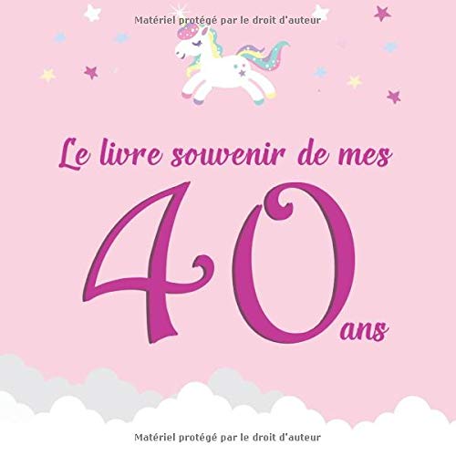 Le Livre Souvenir De Mes 40 Ans Livre D Or A Personnaliser Pour Femme Joyeux Anniversaire Theme Licorne Amazon Co Uk Paul Francois 9781092181143 Books