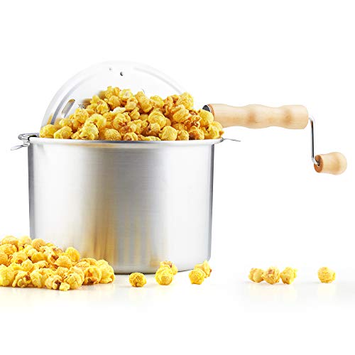Cook N Home 02626 6 Quart Aluminium Stovetop Popcorn Popper Silver Pricepulse