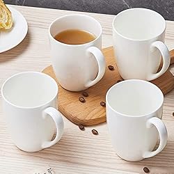 Upscale Coffee Mug Set, Fine Bone China Coffee Cups