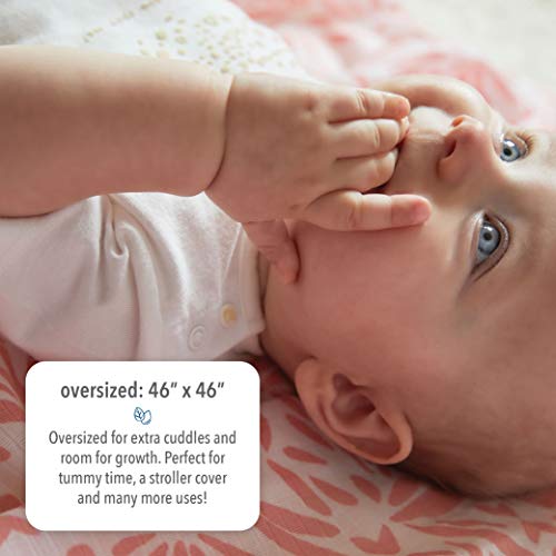 Oliver & Rain Boy, Girl, Unisex Organic Muslin Swaddle Baby Blanket