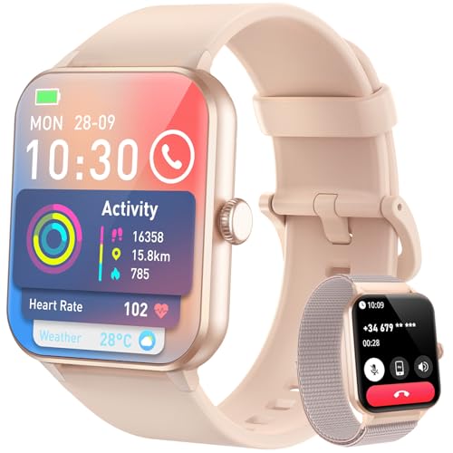 Blackview Smartwatch for Men and Women, Make and Answer Calls, 1.85 Inches Smart Fitness Watch, Heart Rate Monitor, Sleep Monitor, Calculators for Android iOS