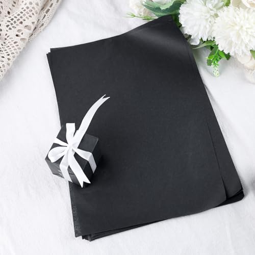 TOXOY 360 Sheets Tissue Paper, Gift Wrapping Paper Black Tissue Paper 11.5 x 8 Inch Craft Tissue Paper for Wedding Birthday DIY Project