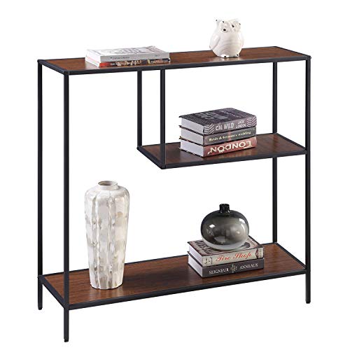 HOME BI Arched Bookshelf,4 Tier Metal Frame Bookcase, Modern Bookcases