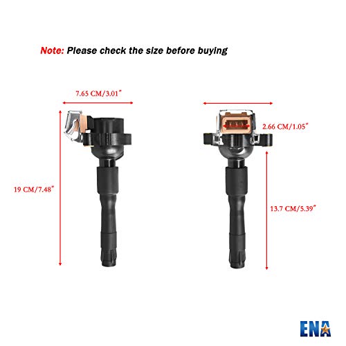 ENA Set of 6 Ignition Coil Pack Compatible with BMW 328I 528I M3 Z3 E36
