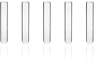 Labvida 50pcs of Vol.16ml Borosilicate Glass Test Tubes, 16x150mm with Round Bottom, LVH1001