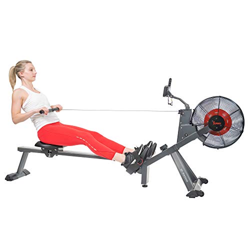 Sunny Health Fitness Air Plus Magnetic Resistance Rowing Machine –  SF-RW5940, gray