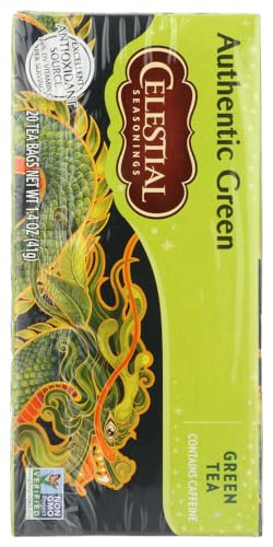 CELESTIAL SEASONINGS AUTHENTIC GREEN TEA 20 TEA BAGS