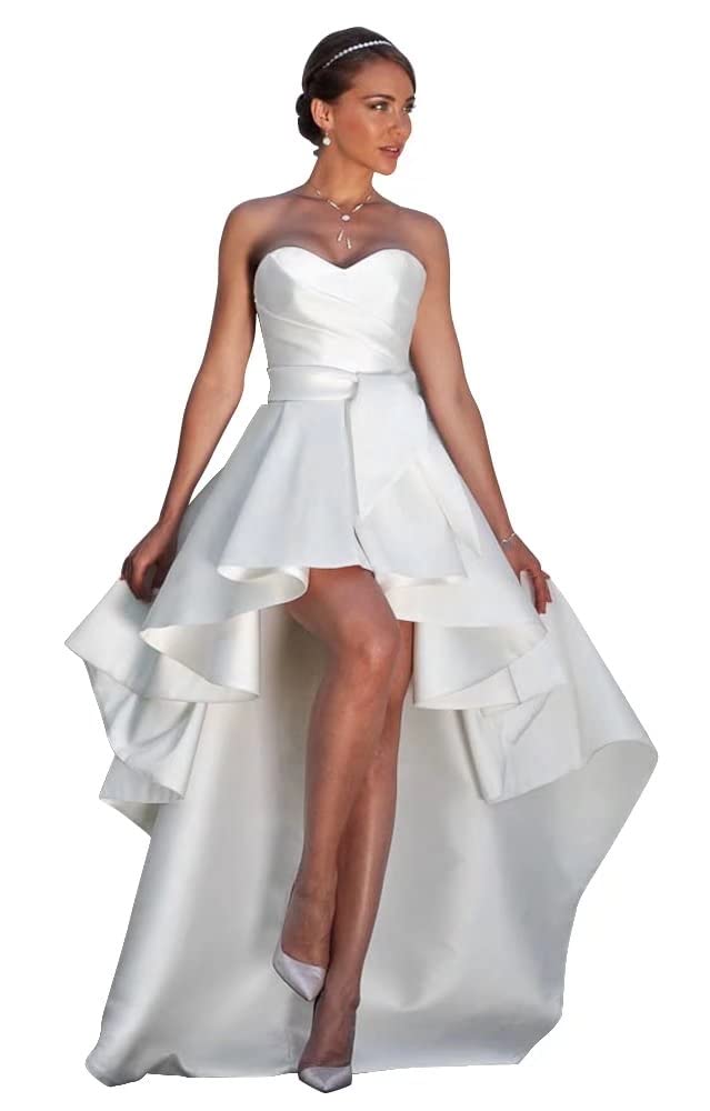 NLQ High Low Prom Dresses Sweetheart Strapless
