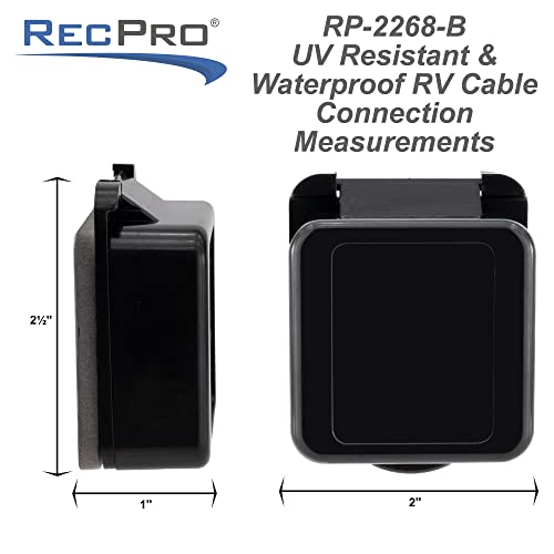 B&B Exterior RV Cable TV Inlet - 2 Coaxial Connectors for Covers - Polar White B and B Molders B&B Exterior RV Cable TV Inlet - 2 Coaxial Connectors for Covers - Polar White B and B Molders