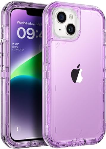 ORIbox for iPhone 14 Case for iPhone 13 Case Purple, [10 FT