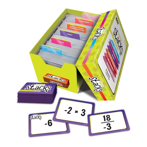 EAI Education Math Stacks Classroom Game, Set of 6: Grades 6-8