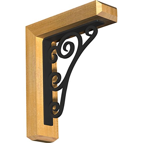 4"W x 14"D x 16"H Tristan Craftsman Ironcrest Rough Sawn Bracket, Western Red C…