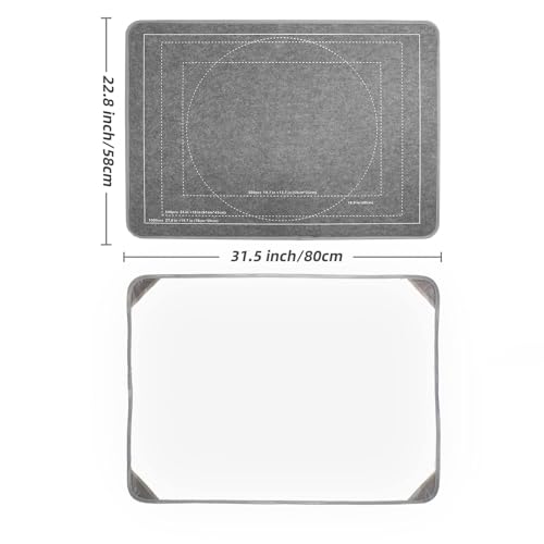 Jigsaw Puzzle Board, Board With Cover, Non-Slip Surface, Portable And Lightweight, Holds Up To 1000 Pieces, Includes Sorting Trays, Easy-Move Mat For Adults Large 31.5" X 22.8"