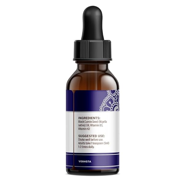 GURUNANDA BLACK SEED OIL, COLD-PRESSED NIGELLA SATIVA – RICH IN VITAMIN D3 5000 UNITS, K2 & E, HIGH THYMOQUINONE | POTENT ANTIOXIDANT FOR IMMUNE SUPPORT, NON-GMO, 2 FL.OZ