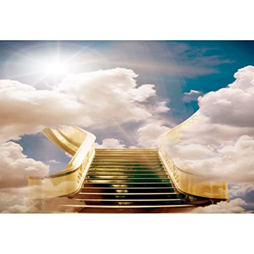 DORCEV 12x10ft Stairs Heaven Backdrop Paradise Stairs