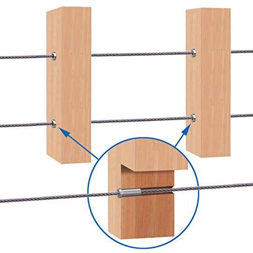 Lulultn 1/8 T316 Stainless Steel Cable Railing Hardware, System Kit
