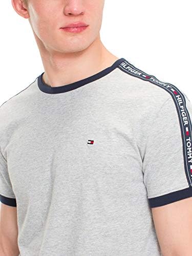 Herren T-Shirt Kurzarm Rundhalsausschnitt, Grau (Grey Heather), L