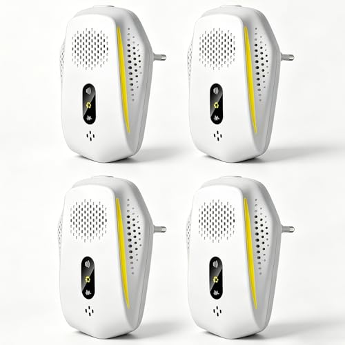 Ultrasonic Pest Repeller, 3 Mode Electronic Pest Control Repeller, Ultrasonic Mosquito Repeller for Anti Flies Mice Cockroaches Spiders Rodents Mosquitoes 4 Pack