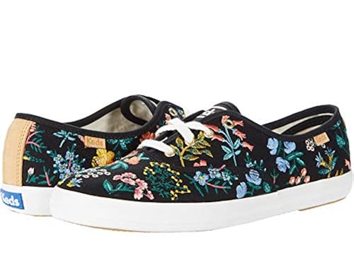Keds Champion Wildflower Embroidered Black Embroidered Canvas B