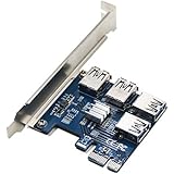 YiFeng Exquisite Design USB 3.0 PCI-E Riser Adapter Board Card PCIE Rabbet Ethereum Mining ETH (4 in 1)