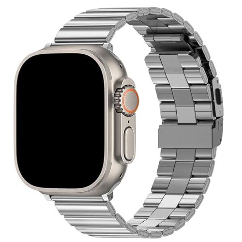 Fullmosa Compatible with Apple Watch Metal Bands 49mm 46mm 45mm 44mm 42mm 41mm 40mm 38mm, Stainless Steel iWatch Band Men Women for Apple Watch Series 11 10 9 8 7 6 5 4 3 2 1, Ultra3/2/1, SE3/2/1