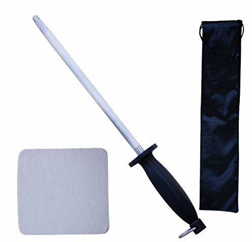 Meour 10 Inch Steel Knife Sharpening Steel Home Kitchen Honing Steel