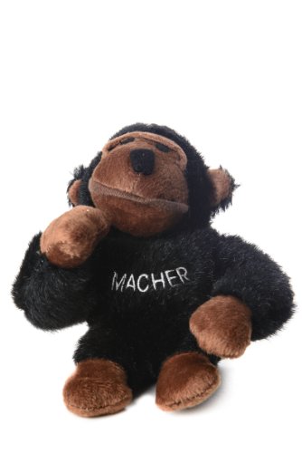 Copa Judaica Chewish Treat Macher Gorilla Squeaker Plush Dog Toy, 6 by 3 by 8-Inch, Dark Brown