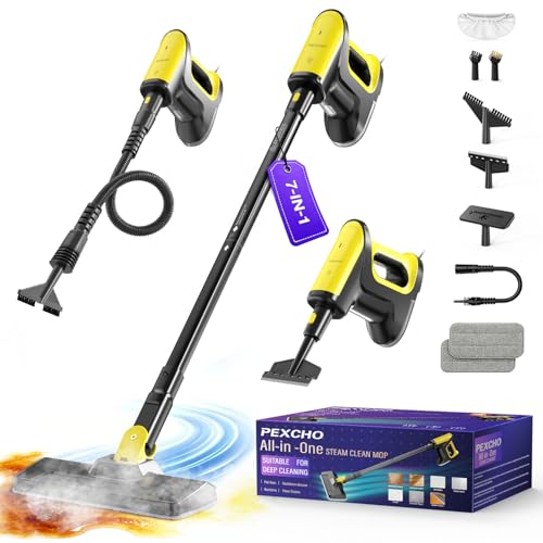 PEXCHO Steam Mop with Portable Cleaner 1500 W, Removable Tank
