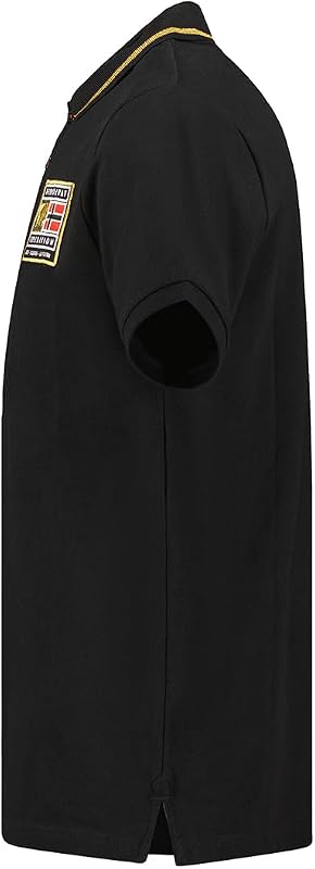Kariteama Herren-Poloshirt, klassisch, Baumwolle, kurzärmlig, lässig, klassisch, Frühling, Sommer (Schwarz, M), Schwarz, M