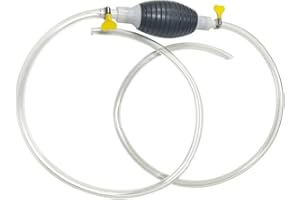 YONHAMPH Portable Manual Car Fuel Transfer Pump,High Flow Siphon Hand Pump for Gas,Gasoline,Petrol,Diesel Oil and Liquid,Manual water pump for fish tank,2M Siphon PVC Hose