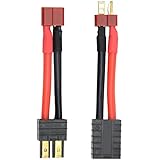 Youme 2PCS RC Lipo Battery Charger Conversion Cable Adapter Wire TRX to Deans T Plug Connector for TRAXXAS S E Slash Universal