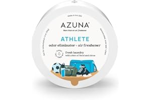 Azuna All-Natural Odor Remover Gel, Small Gym Bag | Air Purifier with Tea Tree Oil | Plant-Based & Long Lasting | For Smoke, Pet Odor & Strong Odors | Athlete, 2 oz.