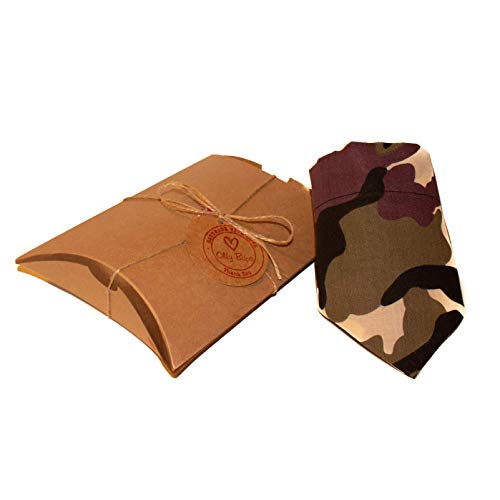 Olly Bops Hand Made Dog Bandana Camouflage Design in Gift Box - Green (XS/S)