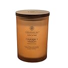 Chesapeake Bay Candle Mind & Body Medium Scented Candle, Courage + Wisdom (Teakwood Incense)