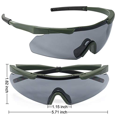 XAegis Tactical Eyewear 3 Interchangeable Lenses Outdoor Unisex Shooting Glasses Pricepulse