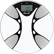 Escali BFBW180 Advanced Bioelectrical Impedance Analysis (BIA) Technology Calculates Body Fat/Water Percentages, Bathroom Scale, LCD Digital Display, 400lb Capacity, Clear