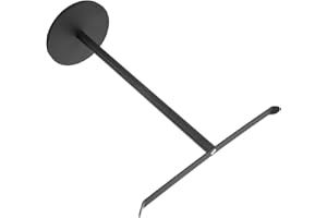 TOBBOMEY Adjustable Handbag Display Stand Tabletop Purse Rack Stainless Steel Hook Black round Base Wallet