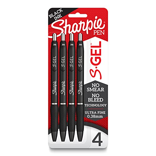 SHARPIE S-Gel, Gel Pens, Ultra Fine Point Black, Count