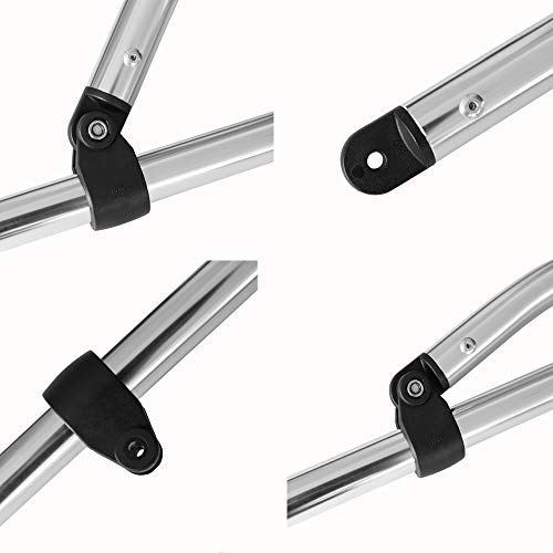 VINGLI 3 Bow Bimini Tops Boat Cover 4 Straps for Front and Rear