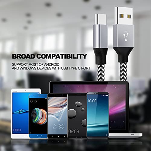 USB C Kabel, [5 Pack 1M 1M 2 M 2M 3M] Nylon USB Typ C Kabel 3A USB C Ladekabel und Datenkabel Fast Charge für Samsung Galaxy S10/S9/S8+, Huawei P30,OnePlus