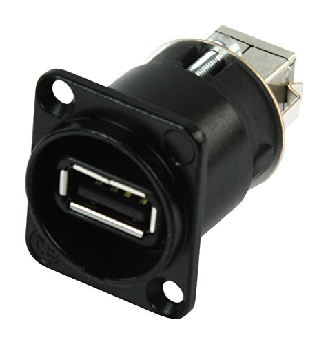 Neutrik NAUSB-W-B Reversible USB Genderchanger (Type A and B) D-Housing Chassis Connector