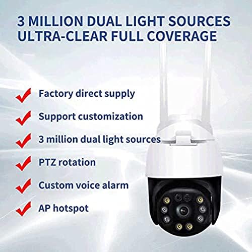 Wireless IP Network PTZ Intelligent Outdoor Security Camera 3.0 MP