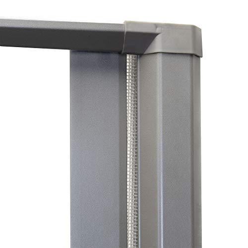 RecPro RV Retractable Rolling Shower Door Platinum RV Shower Door