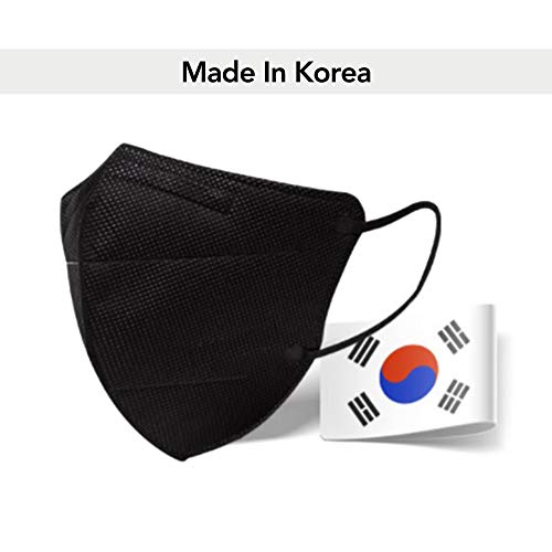 KF94 Mask Black Disposable Masks with Filters Nose Wire Protection for