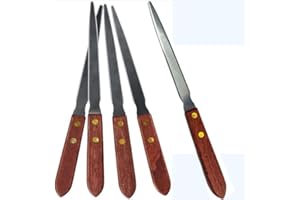 Walquicks 5 Pieces Stainless Steel Envelope Opener with Wooden Handle Letter Openers Lightweight Envelope Slitter Envelope Op