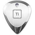 Ti-Geek Premium Titanium Guitar Pick 2.8mm Thickness, Metallic Silver for Metallica, Bass, Electric Guitar No-Slip Grip, Wrist Band, Lifetime Durability - Perfect for Guitar lover