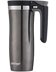 Contigo Handled AUTOSEAL Vacuum-Insulated Stainless Steel Travel Mug with Easy-Clean Lid, 16 oz., Gunmetal