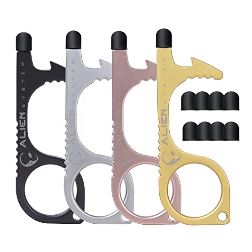 No Touch door opener tool Keychain tool with stylus tip for