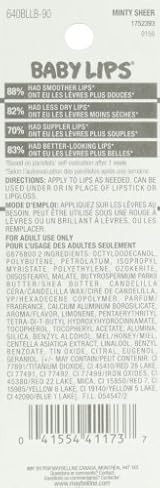 Maybelline Baby Lips Moisturizing Lip Balm #90 Minty Sheer 8 Hour Moisture view 3